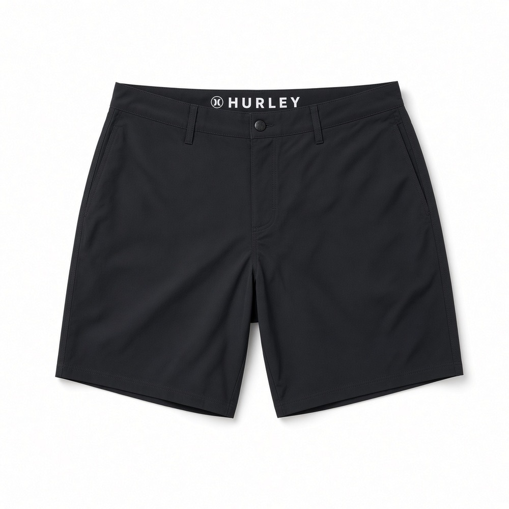 Hurley Mens Black Amphibious Hybrid Walk Shorts Size 36 Quick Dry Surf Swim